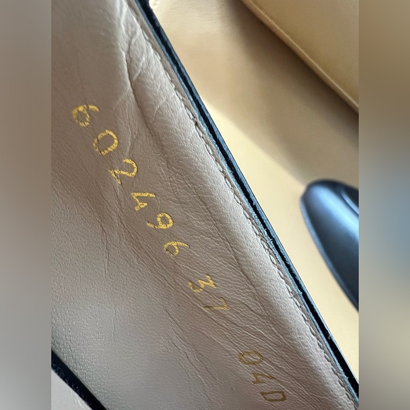 Gucci Double GG Marmont Leather Flats Sz 37 - Picture 12 of 15